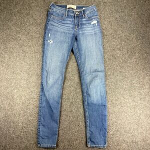 Abercrombie Kids Girls Super Skinny Distressed Denim Jeans Size 11/12